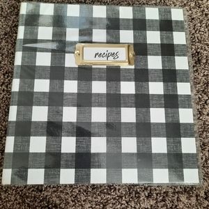 Black & White Buffalo Check Recipe Organizer